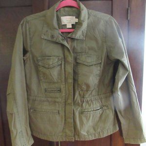 Women's J.Crew Chino Small Jacket Olive Green